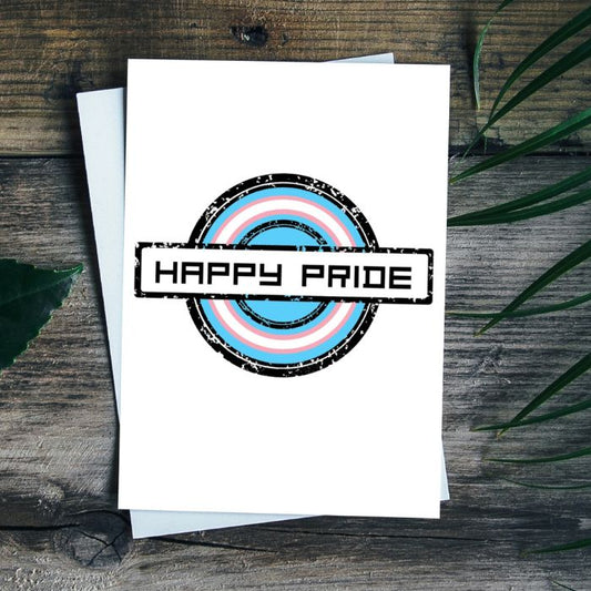 Trans Pride Stamp Printable Card
