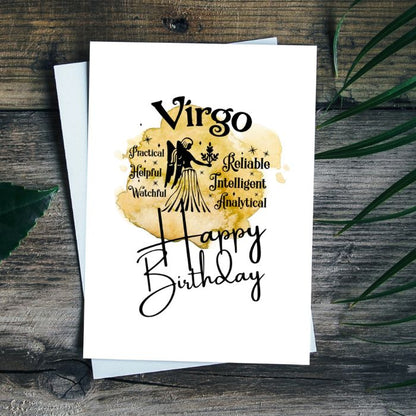 Virgo Printable Birthday Card