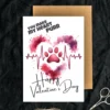 Printable Cat Paw Valentine's Day Card | Instant Download