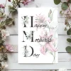 Printable Mother's Day Card Lily Bouquet | Instant Download