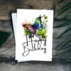 Happy birthday card adorned with a vibrant butterfly, designed in watercolor, celebrating joy and nature's charm.