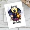 Printable Gothic Dragon Birthday Card | Instant Download