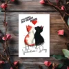 Valentine's Day card design featuring two affectionate cats and the message "You Make My Heart Purr."