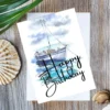 Festive sailboat birthday card in watercolor, celebrating Dad's birthday with a joyful and colorful design.