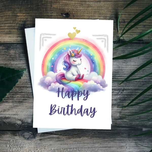 Dreamy birthday unicorn printable for kids