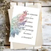 Watercolor angel wings background with the quote, "When someone you love becomes a memory, the memory becomes a treasure."
