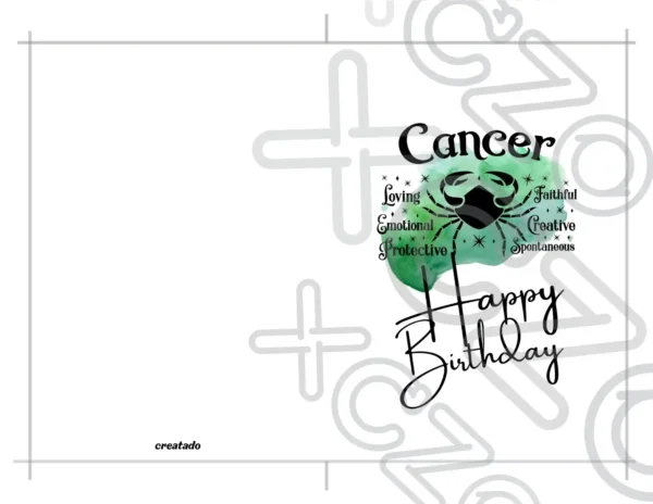 Printable Cancer Birthday Card | Instant Download