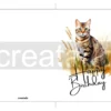 Printable Bengal Cat Birthday Card | Instant Download