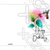 Printable Hummingbird Birthday Card Flower | Instant Download #03