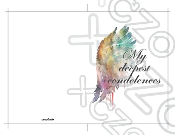 Printable Angel Wings Sympathy Card | Instant Download #2