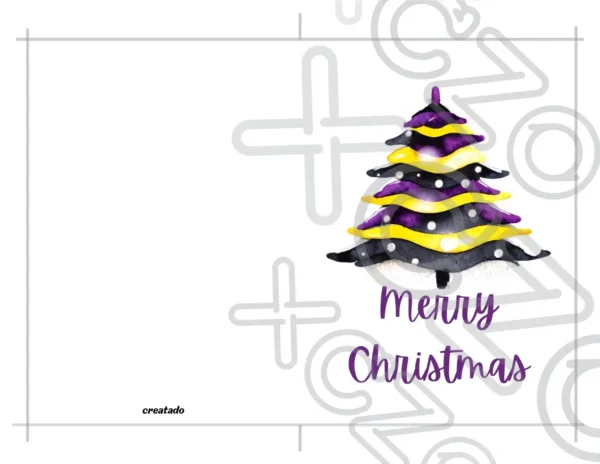 Printable Nonbinary Christmas Tree Card | Instant Download