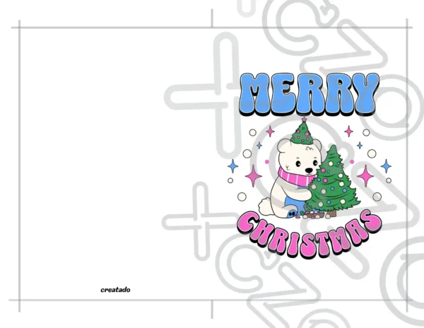 Printable Transgender Christmas Card Polar Bear | Instant Download