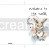 Printable Boho Bunny New Baby Card | Instant Download