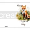 Printable Fox Mother's Day Card | Instant Download