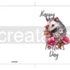 Printable Opossum Mother's Day Card | Instant Download