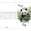 Printable Panda Mother's Day Card | Instant Download