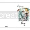 Printable Pit Bull Mother's Day Card | Instant Download