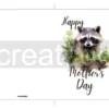 Printable Raccoon Mother's Day Card | Instant Download #02
