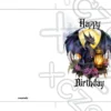 Printable Gothic Dragon Birthday Card | Instant Download