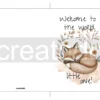Printable Boho Fox New Baby Card | Instant Download
