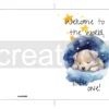 Printable Sleepy Puppy New Baby Card | Instant Download