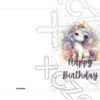 Printable Unicorn Birthday Card Sparkles | Instant Download
