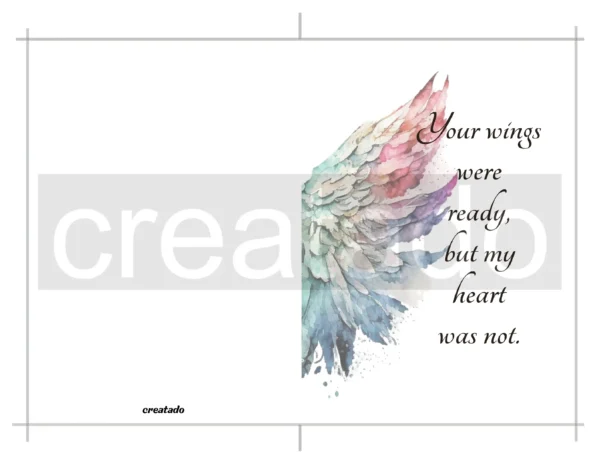 Printable Sympathy Card Your Wings Were Ready