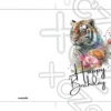 Printable Tiger Birthday Card Floral | Instant Download #01