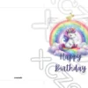 Printable Unicorn Birthday Card Soap Rainbow | Instant Download
