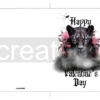 Printable Gothic Valentine's Day Card Black Panther | Instant Download