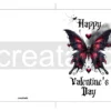 Printable Gothic Valentine's Day Card Butterfly | Instant Download