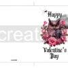 Printable Gothic Valentine's Day Card Owl | Instant Download