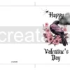 Printable Gothic Valentine's Day Card Raven | Instant Download