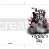 Printable Gothic Valentine's Day Card White Tiger | Instant Download
