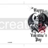 Printable Gothic Valentine's Day Card Bat Cats | Instant Download