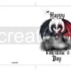 Printable Gothic Valentine's Day Card Dragons | Instant Download