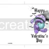 Printable Gothic Valentine's Day Card Pastel Goth Bear | Instant Download