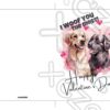 Printable Golden Retriever Valentine's Day Card | Instant Download