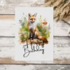 Printable Red Fox Birthday Card | Instant Download #01