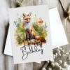 Printable Red Fox Birthday Card | Instant Download #01
