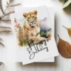 Printable Lioness Birthday Card | Instant Download #01