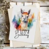 Printable Lama Birthday Card | Instant Download #02