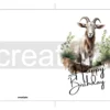 Printable Goat Birthday Card | Instant Download