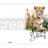 Printable Lioness Birthday Card | Instant Download #01