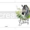 Printable Zebra Birthday Card | Instant Download #01