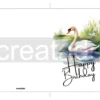 Printable White Swan Birthday Card | Instant Download