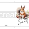 Printable Squirrel Birthday Card | Instant Download #01