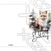 Printable Fox Birthday Card | Winter Landscape